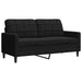 Set de canapele cu perne, 4 piese, negru, catifea - WALTI WALTI