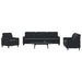 Set de canapele cu perne, 4 piese, negru, catifea - WALTI WALTI
