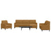 Set de canapele cu perne, 4 piese, maro, catifea - WALTI WALTI