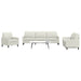Set de canapele cu perne, 4 piese, crem, catifea - WALTI WALTI