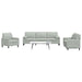 Set de canapele cu perne, 3 piese, gri deschis, catifea - WALTI WALTI