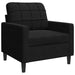 Set de canapele cu perne/rulouri, 3 piese, negru, catifea - WALTI WALTI
