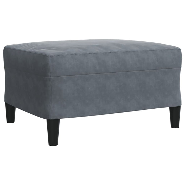 Set de canapele cu perne/rulouri, 4 piese, gri închis, catifea - WALTI WALTI