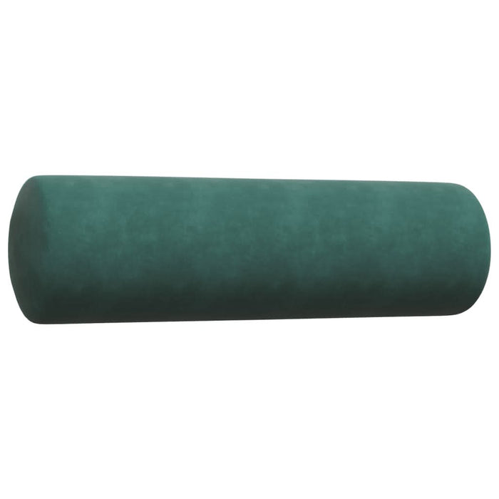 Set canapele cu perne/rulouri, 4 piese, verde închis, catifea - WALTI WALTI