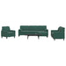 Set canapele cu perne/rulouri, 4 piese, verde închis, catifea - WALTI WALTI