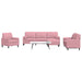 Set canapele cu perne/rulouri, 4 piese, roz, catifea - WALTI WALTI