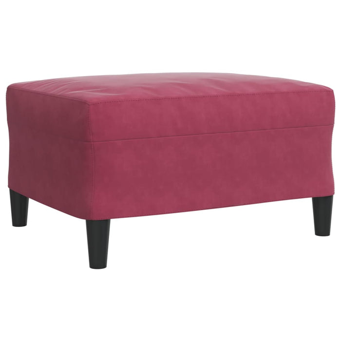 Set canapea cu perne/rulouri, 4 piese, roșu vin, catifea - WALTI WALTI