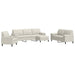Set de canapele cu perne/rulouri, 4 piese, crem, catifea - WALTI WALTI