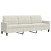 Set de canapele cu perne/rulouri, 4 piese, crem, catifea - WALTI WALTI