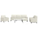 Set de canapele cu perne/rulouri, 4 piese, crem, catifea - WALTI WALTI