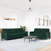 Set de canapele cu perne, 2 piese, verde închis, catifea - WALTI WALTI