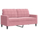 Set de canapele cu perne, 2 piese, roz, catifea - WALTI WALTI