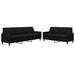 Set de canapele cu perne, 2 piese, negru, catifea - WALTI WALTI