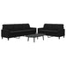Set de canapele cu perne, 2 piese, negru, catifea - WALTI WALTI