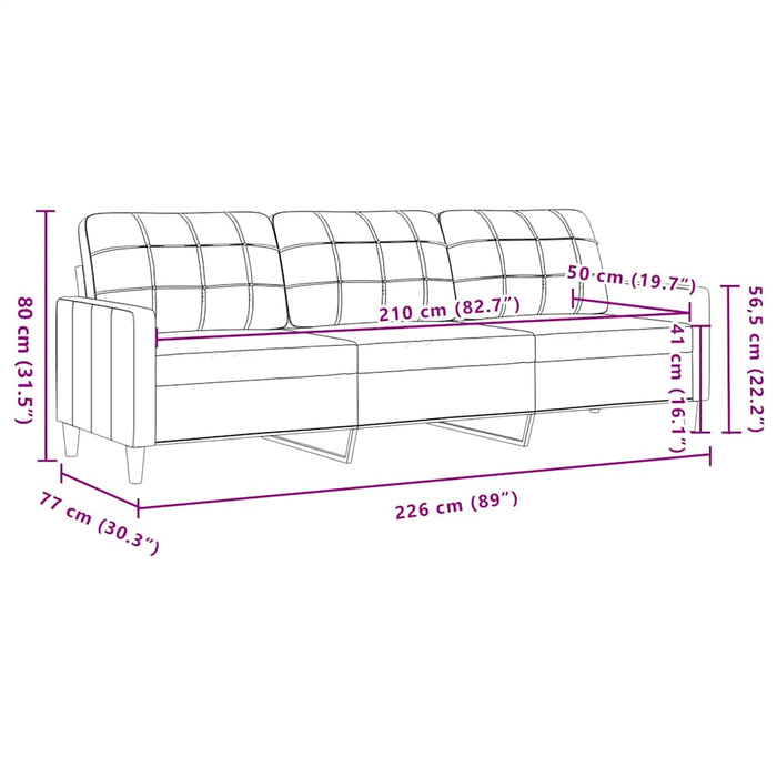 Set de canapele cu perne, 2 piese, galben, catifea - WALTI WALTI