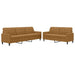 Set de canapele cu perne, 2 piese, maro, catifea - WALTI WALTI