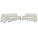 Set de canapele cu perne, 2 piese, crem, catifea - WALTI WALTI