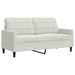 Set de canapele cu perne, 2 piese, crem, catifea - WALTI WALTI