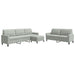 Set de canapele cu perne, 3 piese, gri deschis, catifea - WALTI WALTI