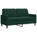 Set de canapele cu perne, 3 piese, verde închis, catifea - WALTI WALTI