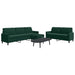 Set de canapele cu perne, 3 piese, verde închis, catifea - WALTI WALTI