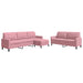 Set de canapele cu perne, 3 piese, roz, catifea - WALTI WALTI