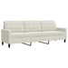 Set de canapele cu perne, 3 piese, crem, catifea - WALTI WALTI
