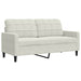 Set de canapele cu perne, 3 piese, crem, catifea - WALTI WALTI