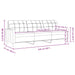 Set de canapele cu perne, 3 piese, crem, catifea - WALTI WALTI