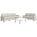 Set de canapele cu perne, 3 piese, crem, catifea - WALTI WALTI