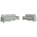 Set de canapele cu perne, 2 piese, gri deschis, catifea - WALTI WALTI