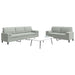 Set de canapele cu perne, 2 piese, gri deschis, catifea - WALTI WALTI