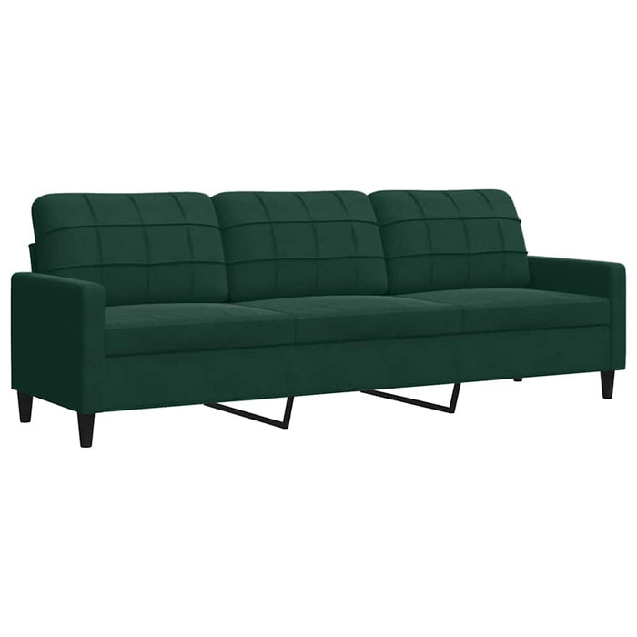 Set canapele cu perne/rulouri, 2 piese, verde închis, catifea - WALTI WALTI