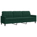 Set canapele cu perne/rulouri, 2 piese, verde închis, catifea - WALTI WALTI