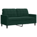Set canapele cu perne/rulouri, 2 piese, verde închis, catifea - WALTI WALTI