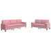 Set canapele cu perne/rulouri, 2 piese, roz, catifea - WALTI WALTI