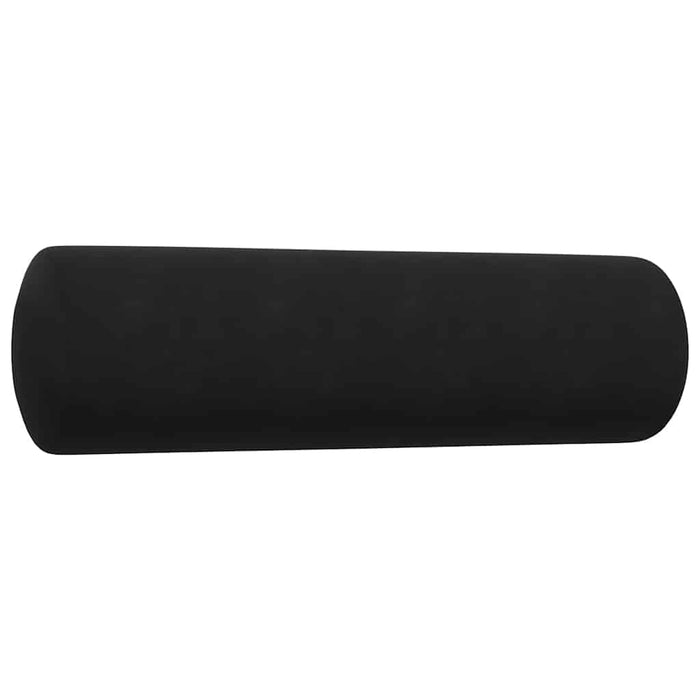 Set de canapele cu perne/rulouri, 2 piese, negru, catifea - WALTI WALTI