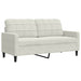 Set de canapele cu perne/rulouri, 2 piese, crem, catifea - WALTI WALTI