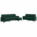Set canapele cu perne/rulouri, 3 piese, verde închis, catifea - WALTI WALTI