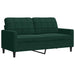 Set canapele cu perne/rulouri, 3 piese, verde închis, catifea - WALTI WALTI