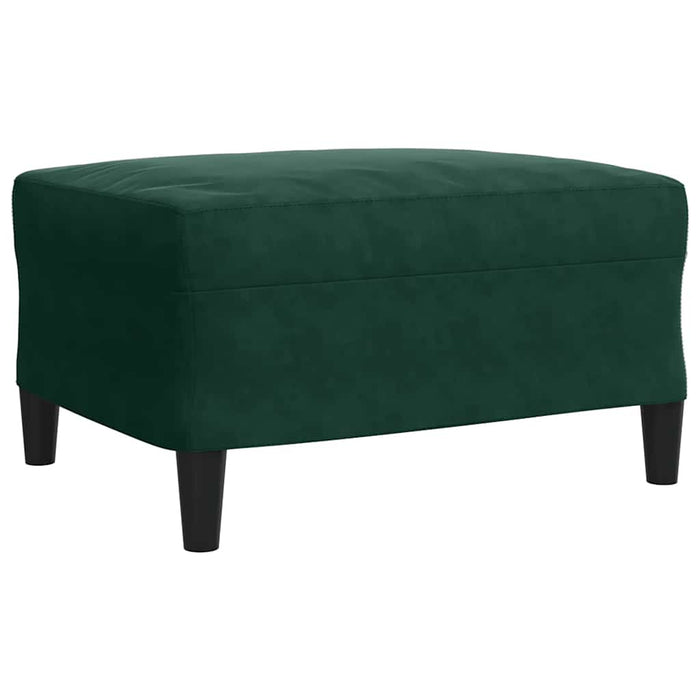 Set canapele cu perne/rulouri, 3 piese, verde închis, catifea - WALTI WALTI