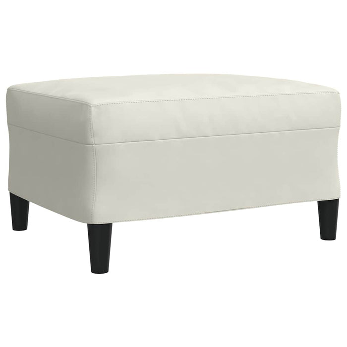 Set de canapele cu perne/rulouri, 3 piese, crem, catifea - WALTI WALTI