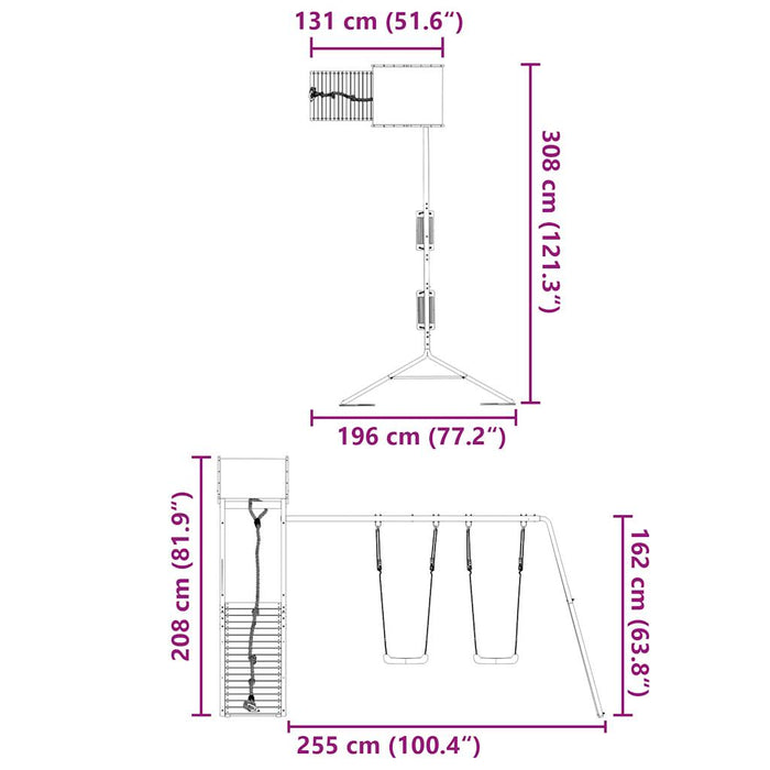 Set de joacă pentru exterior, lemn de pin impregnat - WALTI WALTI