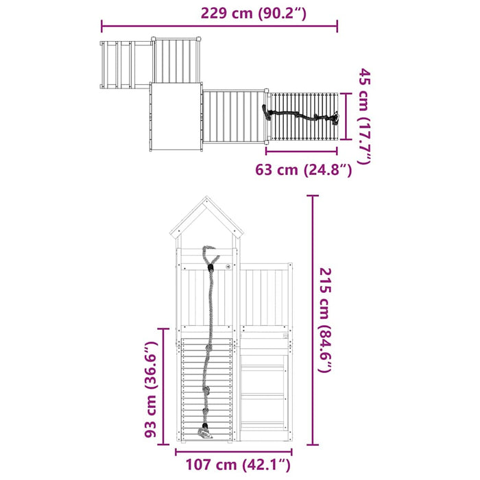 Set de joacă pentru exterior, lemn masiv de douglas - WALTI WALTI