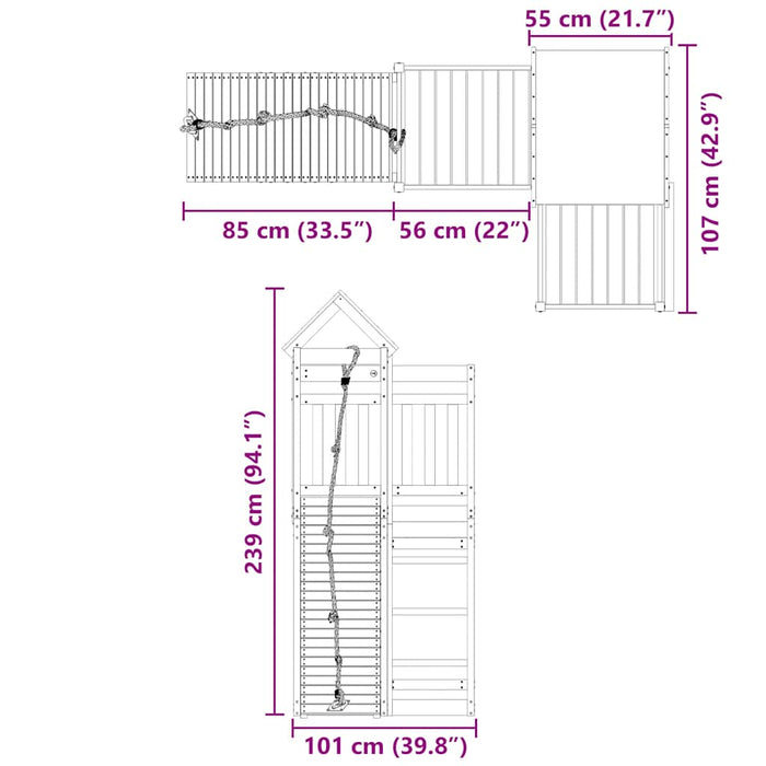 Set de joacă pentru exterior, lemn de pin impregnat - WALTI WALTI