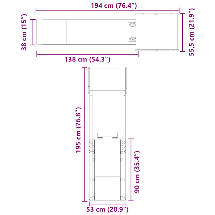 Set de joacă pentru exterior, lemn de pin impregnat - WALTI WALTI