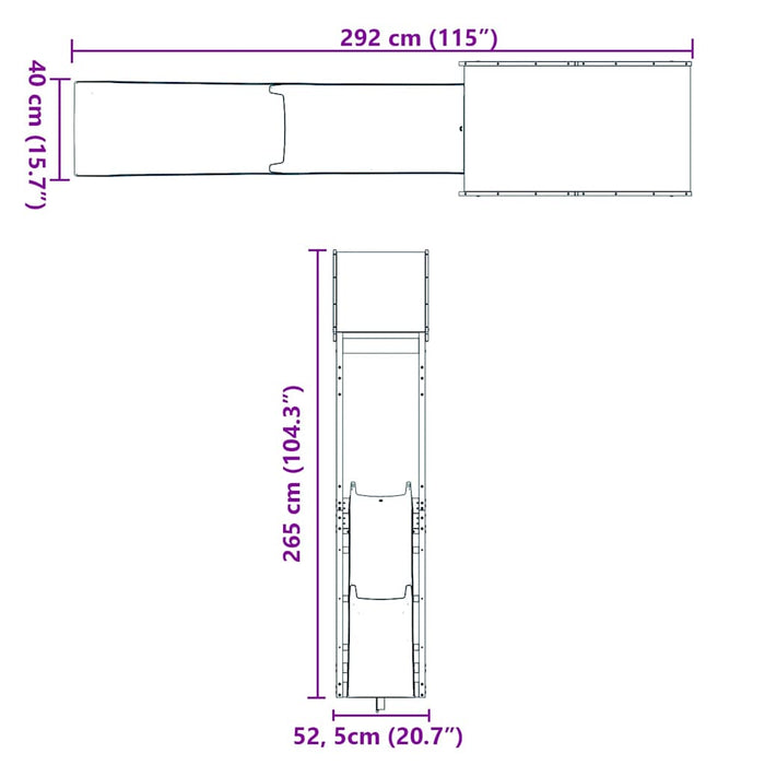 Set de joacă pentru exterior, lemn masiv de pin WALTI