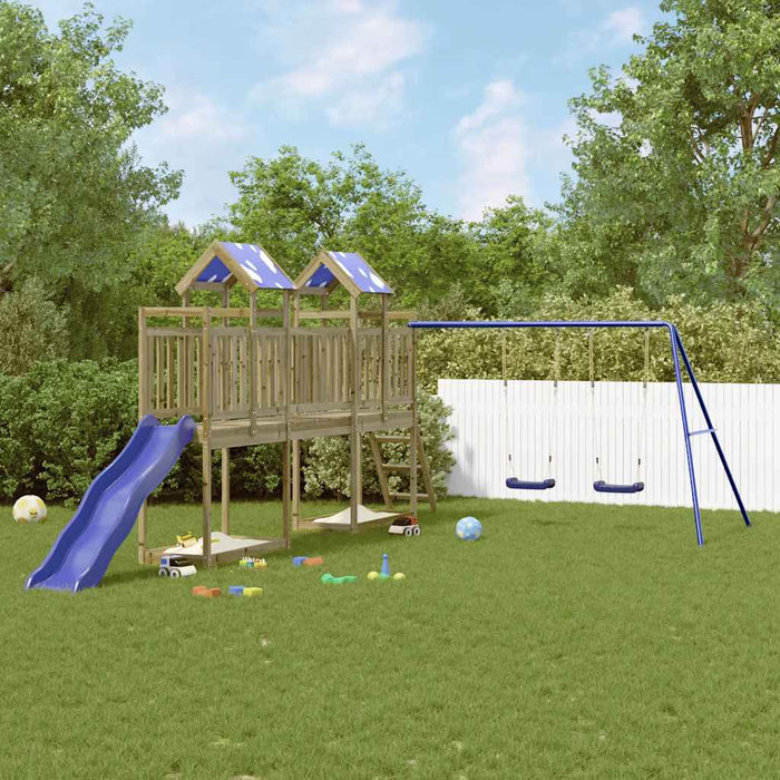 Set de joacă pentru exterior, lemn de pin impregnat - WALTI WALTI