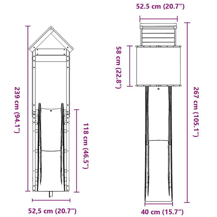 Set de joacă pentru exterior, lemn de pin impregnat WALTI