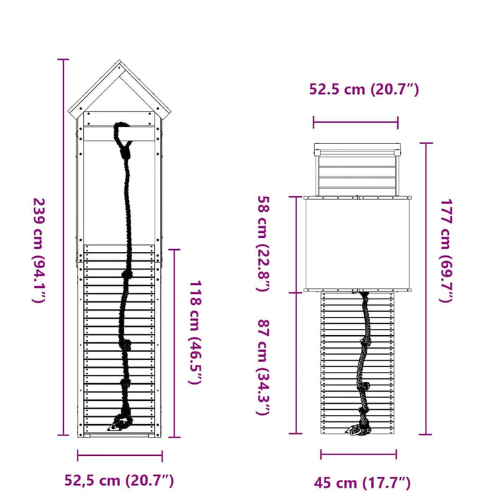 Set de joacă pentru exterior, lemn de pin impregnat WALTI